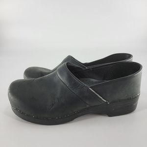 Dansko black leather shoes professional slip on 46 mens